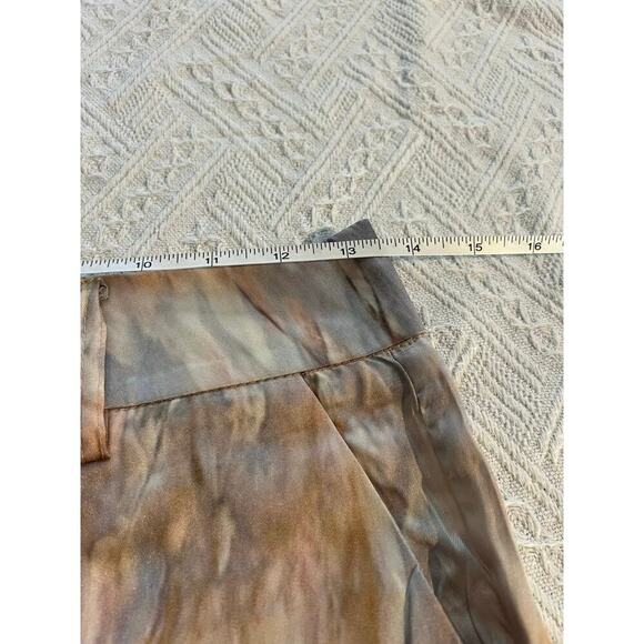 Micas Marble Print High Waisted Satin wide leg Pants NWT Size Small resort wear - Picture 11 of 11